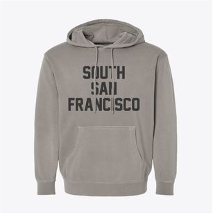 South San Francisco California Classic Block Pigment-Dyed Hoodie