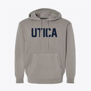 Utica New York Classic Block Pigment-Dyed Hoodie