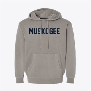 Muskogee Oklahoma Classic Block Pigment-Dyed Hoodie