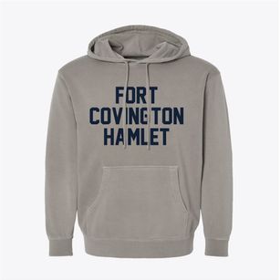 Fort Covington Hamlet New York Classic Block Pigment-Dyed Hoodie