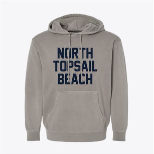 North Topsail Beach North Carolina Classic Block Pigment-Dyed Hoodie