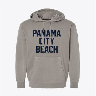 Panama City Beach Florida Classic Block Pigment-Dyed Hoodie