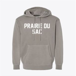 Prairie Du Sac Wisconsin Classic Block Pigment-Dyed Hoodie