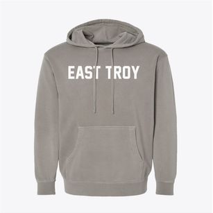 East Troy Wisconsin Classic Block Pigment-Dyed Hoodie
