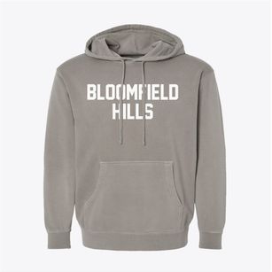 Bloomfield Hills Michigan Classic Block Pigment-Dyed Hoodie