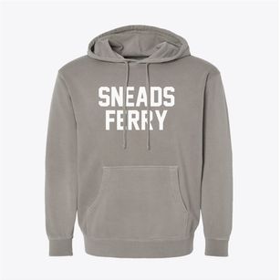 Sneads Ferry North Carolina Classic Block Pigment-Dyed Hoodie