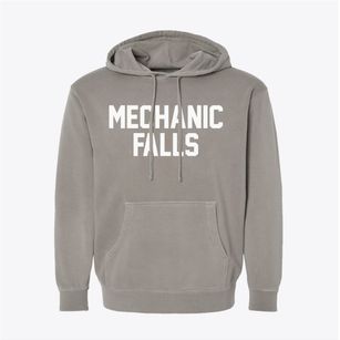 Mechanic Falls Maine Classic Block Pigment-Dyed Hoodie