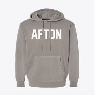 Afton Iowa Classic Block Pigment-Dyed Hoodie