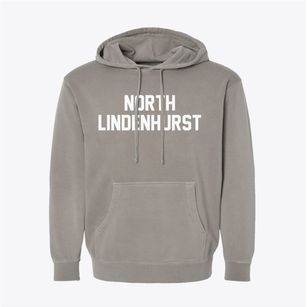 North Lindenhurst New York Classic Block Pigment-Dyed Hoodie