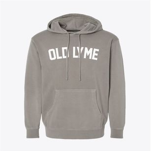 Old Lyme Connecticut Classic Curve Pigment-Dyed Hoodie