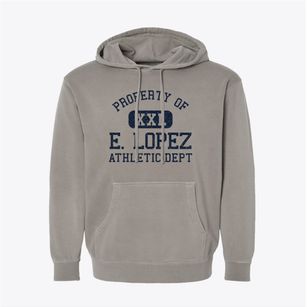 E. Lopez Texas Athletic Dept Pigment-Dyed Hoodie