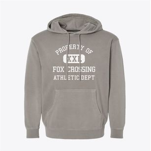 Fox Crossing Wisconsin Athletic Dept Pigment-Dyed Hoodie