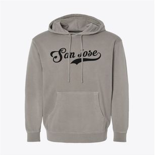 San Jose California Vintage Team Pigment-Dyed Hoodie