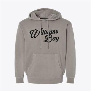 Williams Bay Wisconsin Vintage Team Pigment-Dyed Hoodie