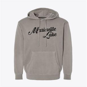Mariaville Lake New York Vintage Team Pigment-Dyed Hoodie
