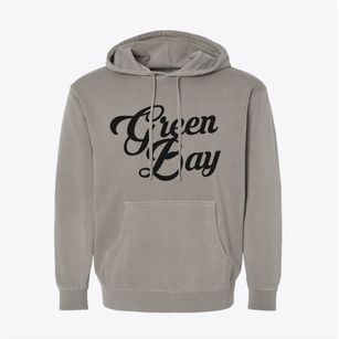 Green Bay Wisconsin Vintage Team Pigment-Dyed Hoodie