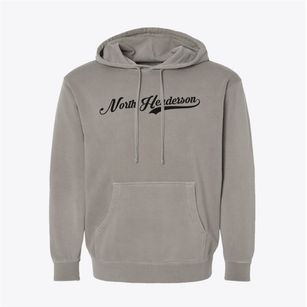 North Henderson Illinois Vintage Team Pigment-Dyed Hoodie