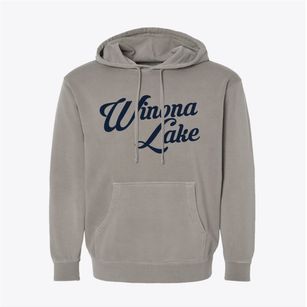 Winona Lake Indiana Vintage Team Pigment-Dyed Hoodie