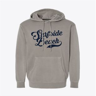 Surfside Beach South Carolina Vintage Team Pigment-Dyed Hoodie