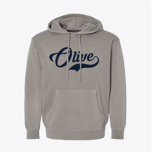 Olive New York Vintage Team Pigment-Dyed Hoodie