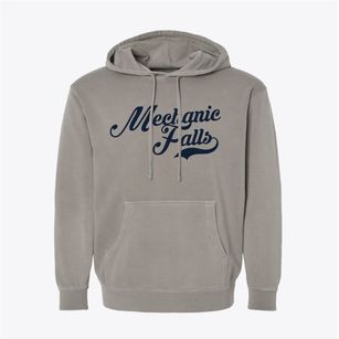 Mechanic Falls Maine Vintage Team Pigment-Dyed Hoodie