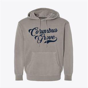 Columbus Grove Ohio Vintage Team Pigment-Dyed Hoodie