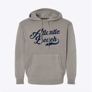 Atlantic Beach New York Vintage Team Pigment-Dyed Hoodie