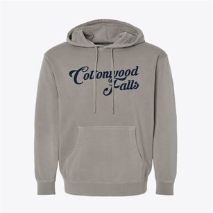 Cottonwood Falls Kansas Vintage Team Pigment-Dyed Hoodie