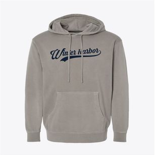 Winter Harbor Maine Vintage Team Pigment-Dyed Hoodie