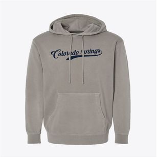 Colorado Springs Colorado Vintage Team Pigment-Dyed Hoodie