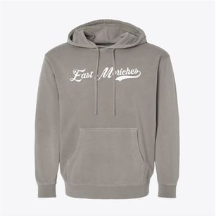 East Moriches New York Vintage Team Pigment-Dyed Hoodie