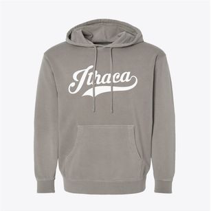 Ithaca Wisconsin Vintage Team Pigment-Dyed Hoodie
