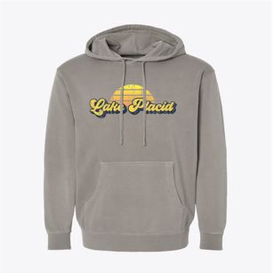 Lake Placid New York Sublime Sunset Pigment-Dyed Hoodie