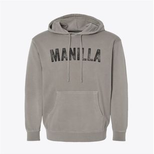 Manilla Iowa Timeless Retro Pigment-Dyed Hoodie