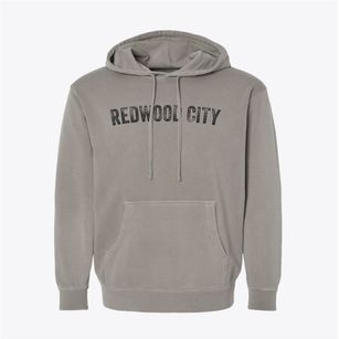 Redwood City California Timeless Retro Pigment-Dyed Hoodie
