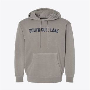 South Gull Lake Michigan Timeless Retro Pigment-Dyed Hoodie