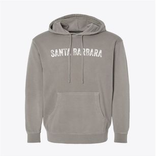 Santa Barbara California Timeless Retro Pigment-Dyed Hoodie