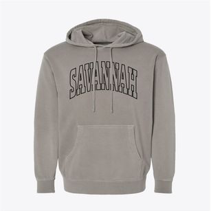 Savannah Tennessee Trendy Block Pigment-Dyed Hoodie