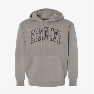 Sea Cliff New York Trendy Block Pigment-Dyed Hoodie