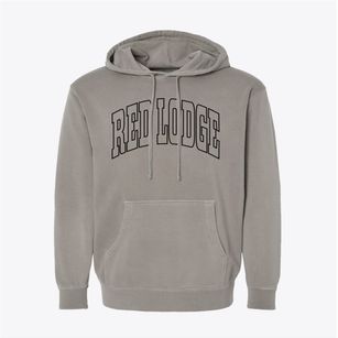 Red Lodge Montana Trendy Block Pigment-Dyed Hoodie