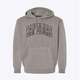 San Dimas California Trendy Block Pigment-Dyed Hoodie