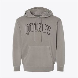 Quincy Wisconsin Trendy Block Pigment-Dyed Hoodie