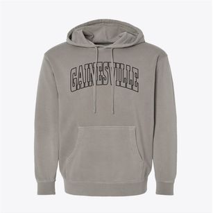 Gainesville Florida Trendy Block Pigment-Dyed Hoodie