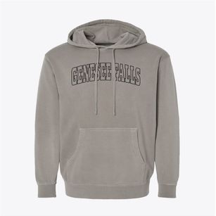 Genesee Falls New York Trendy Block Pigment-Dyed Hoodie