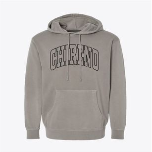 Chireno Texas Trendy Block Pigment-Dyed Hoodie