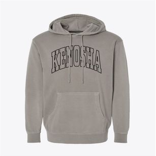 Kenosha Wisconsin Trendy Block Pigment-Dyed Hoodie