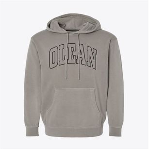 Olean Missouri Trendy Block Pigment-Dyed Hoodie