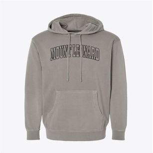 Mount Leonard Missouri Trendy Block Pigment-Dyed Hoodie