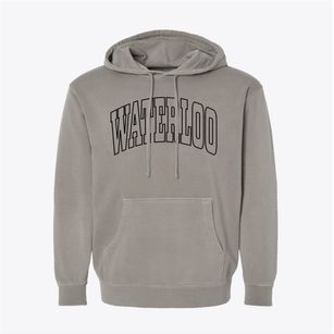 Waterloo Illinois Trendy Block Pigment-Dyed Hoodie