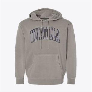 Umatilla Oregon Trendy Block Pigment-Dyed Hoodie